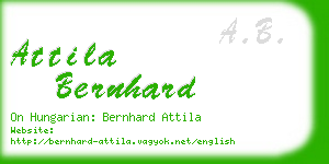 attila bernhard business card
